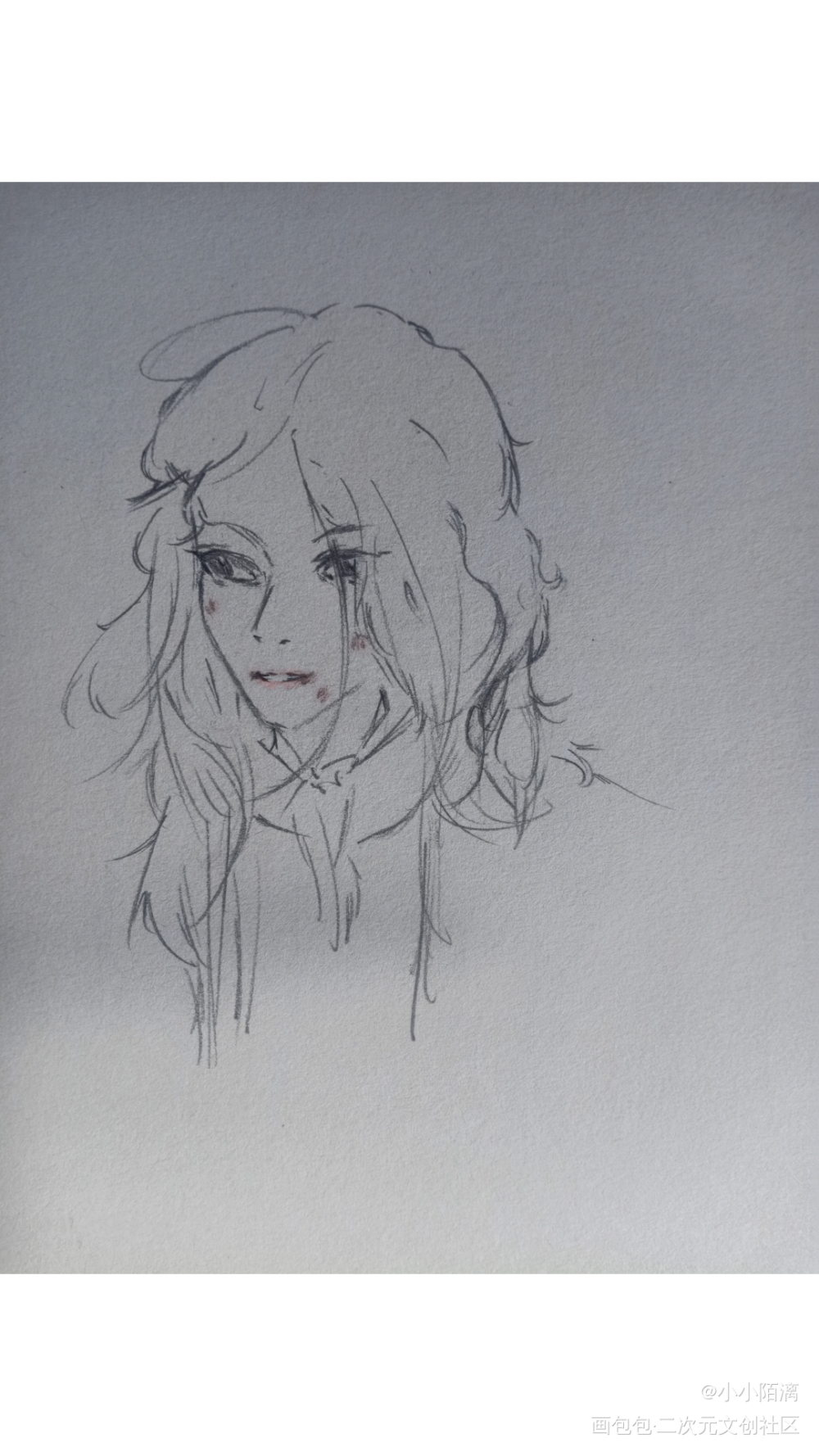 美女贴贴_手绘绘画作品