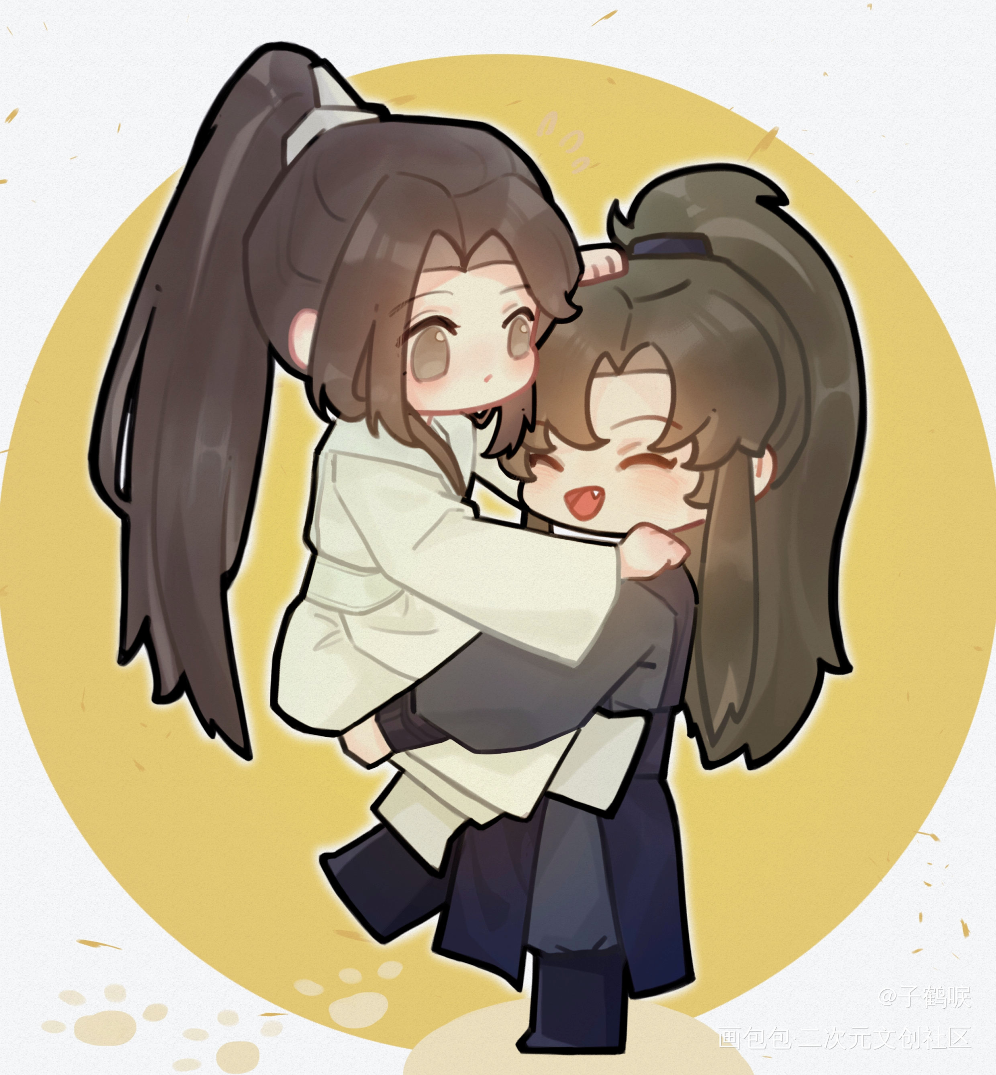 《欺 师 犯 上》_二哈和他的白猫师尊燃晚墨燃楚晚宁古风Q版绘画作品