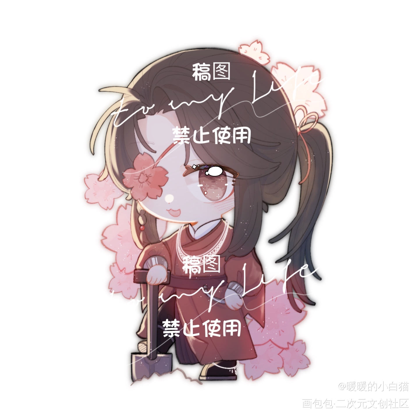 小小花城_天官赐福花怜绘画作品