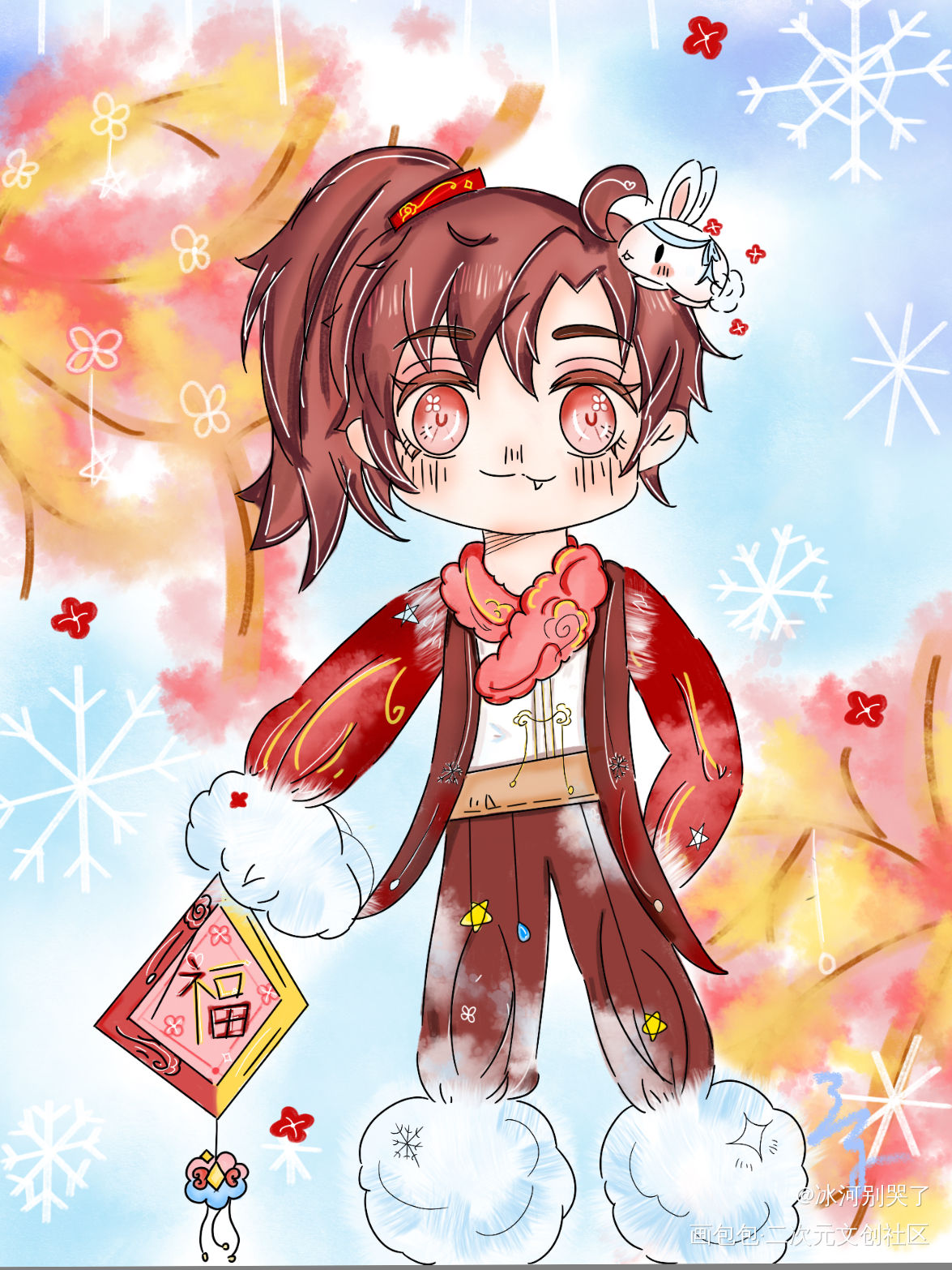 梅花羡和你一起过年！_魔道祖师忘羡魏无羡Q版我要上首推绘画作品