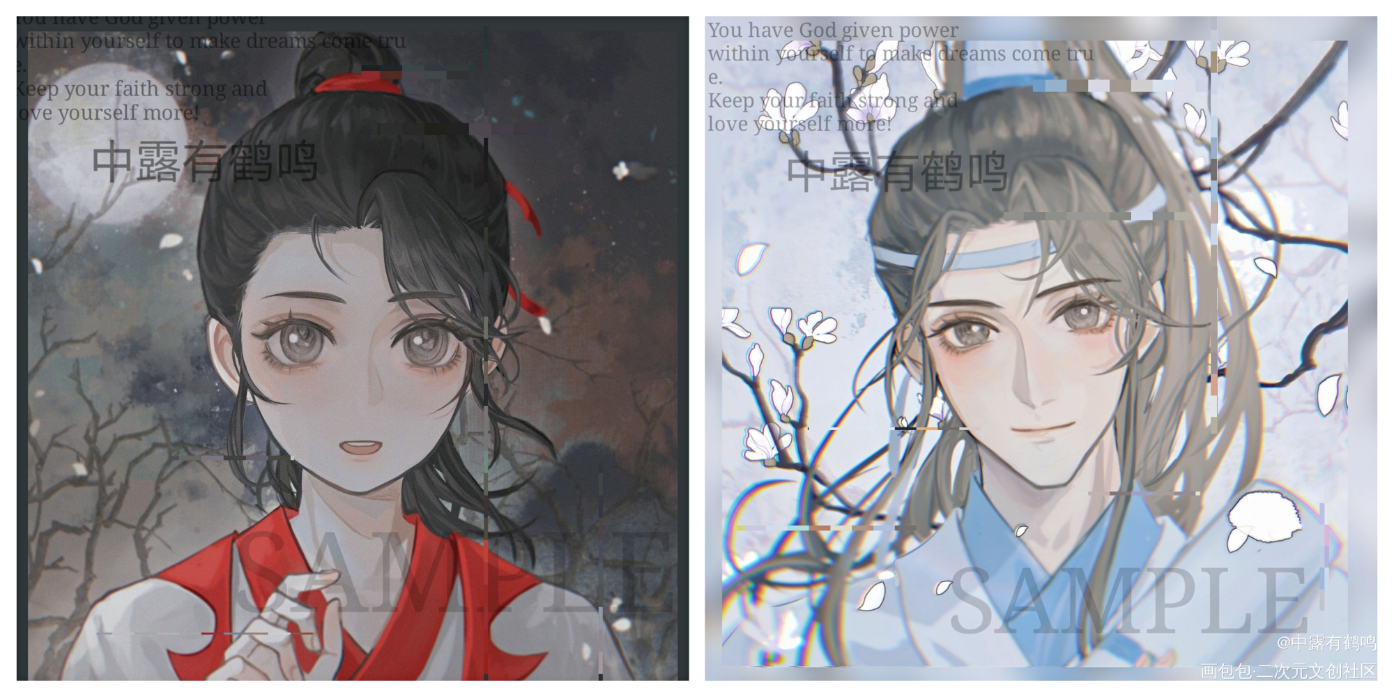 阿苑✧蓝思追_魔道祖师蓝思追阿苑厚涂同人绘画作品