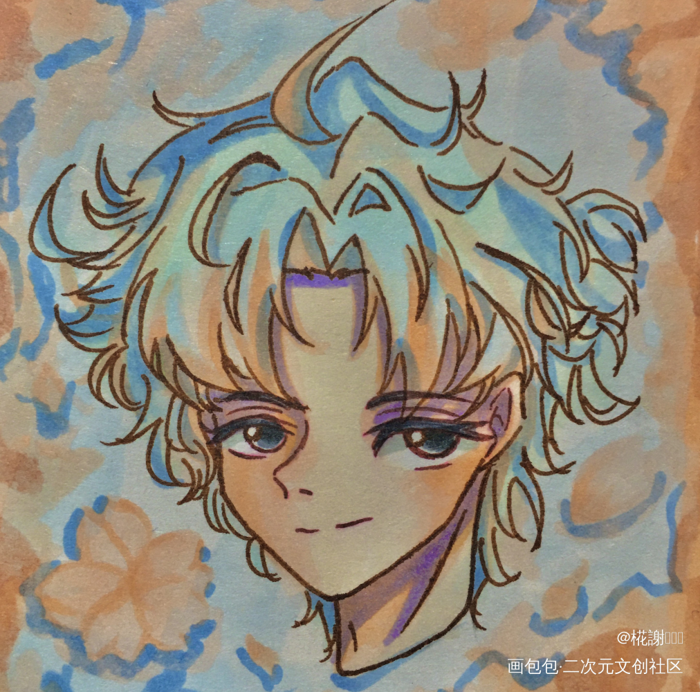 自设：樱花美少年_手绘日系绘画作品
