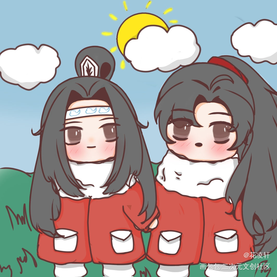 _魔道祖师忘羡蓝忘机魏无羡绘画作品