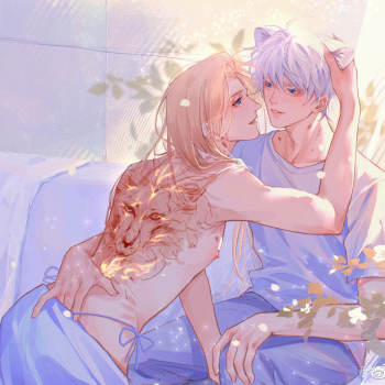 人鱼陷落绘画作品