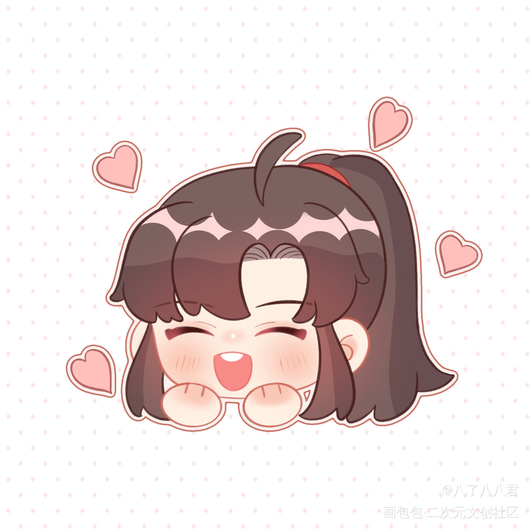 放假咯_魔道祖师魏无羡Q版绘画绘画作品