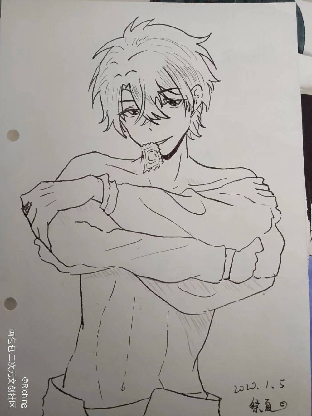 这叼的啥啊咱也不知道_伪装学渣朝俞临摹手写绘画作品