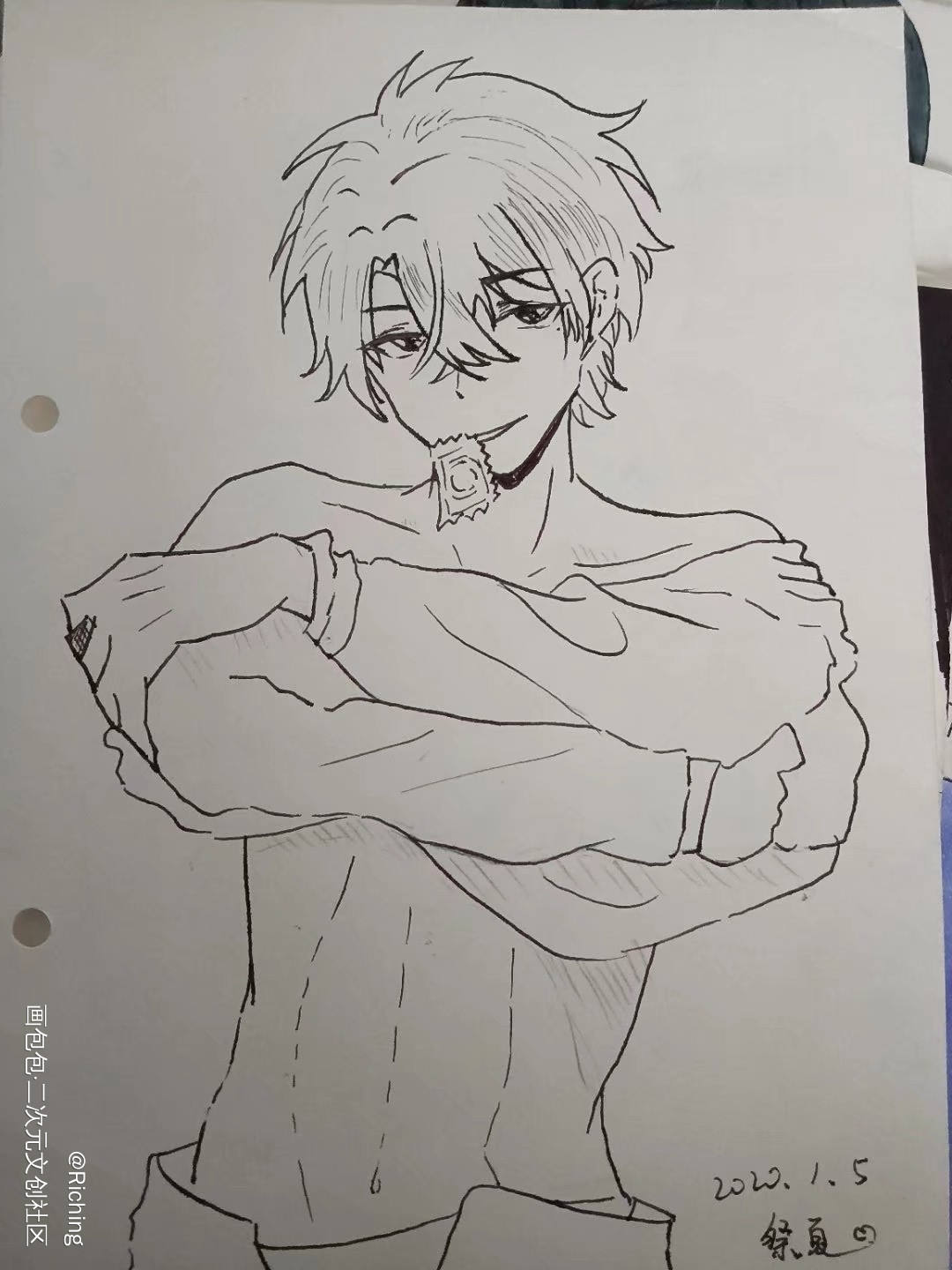 这叼的啥啊咱也不知道_伪装学渣朝俞临摹手写绘画作品