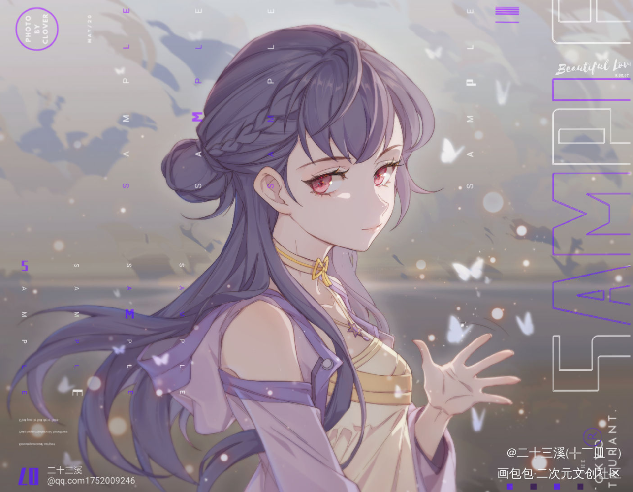 头像稿件_平涂日系头像绘画作品