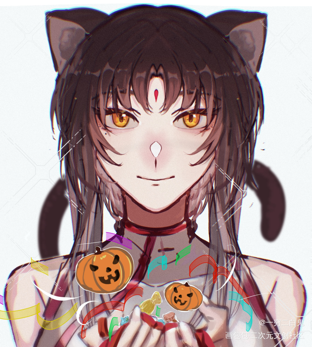 一些大头_平涂头像绘画作品