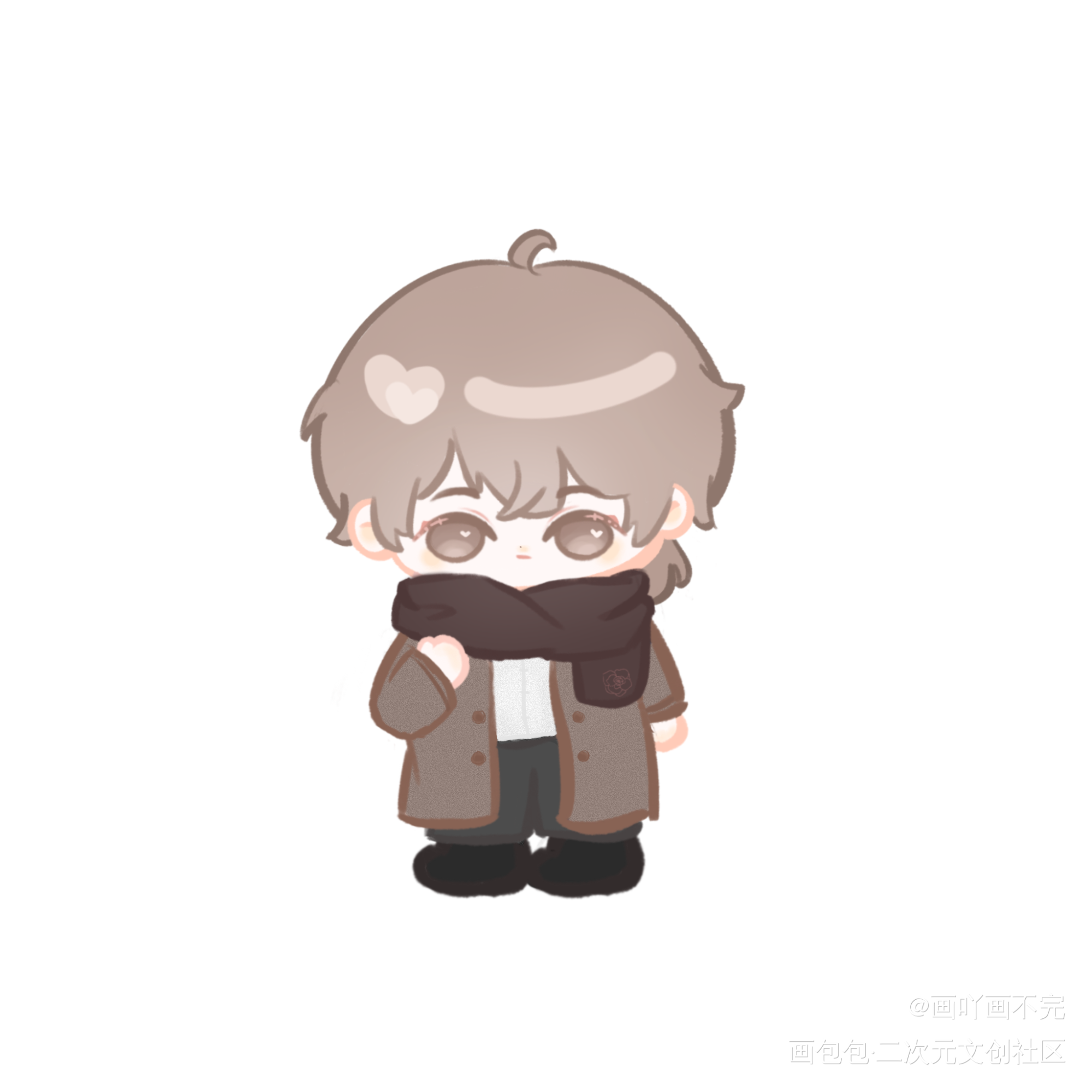 糖炒栗子_我只喜欢你的人设自习绘画作品