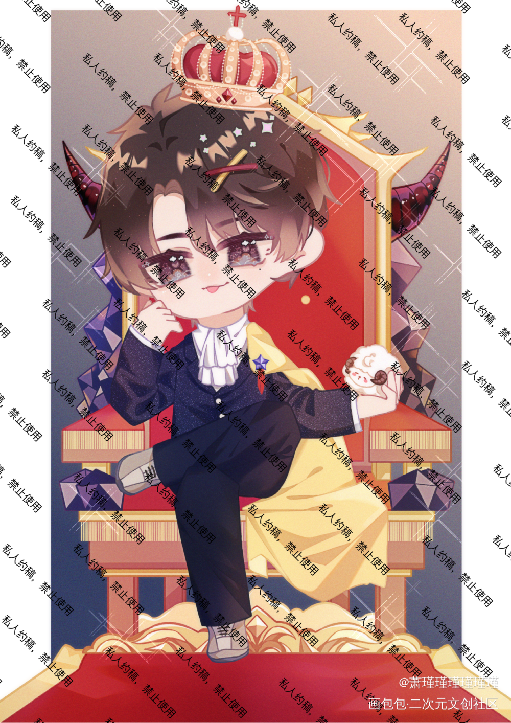 甜辛生日快乐！_谁把谁当真188男团妹叔赵锦辛约稿绘画作品