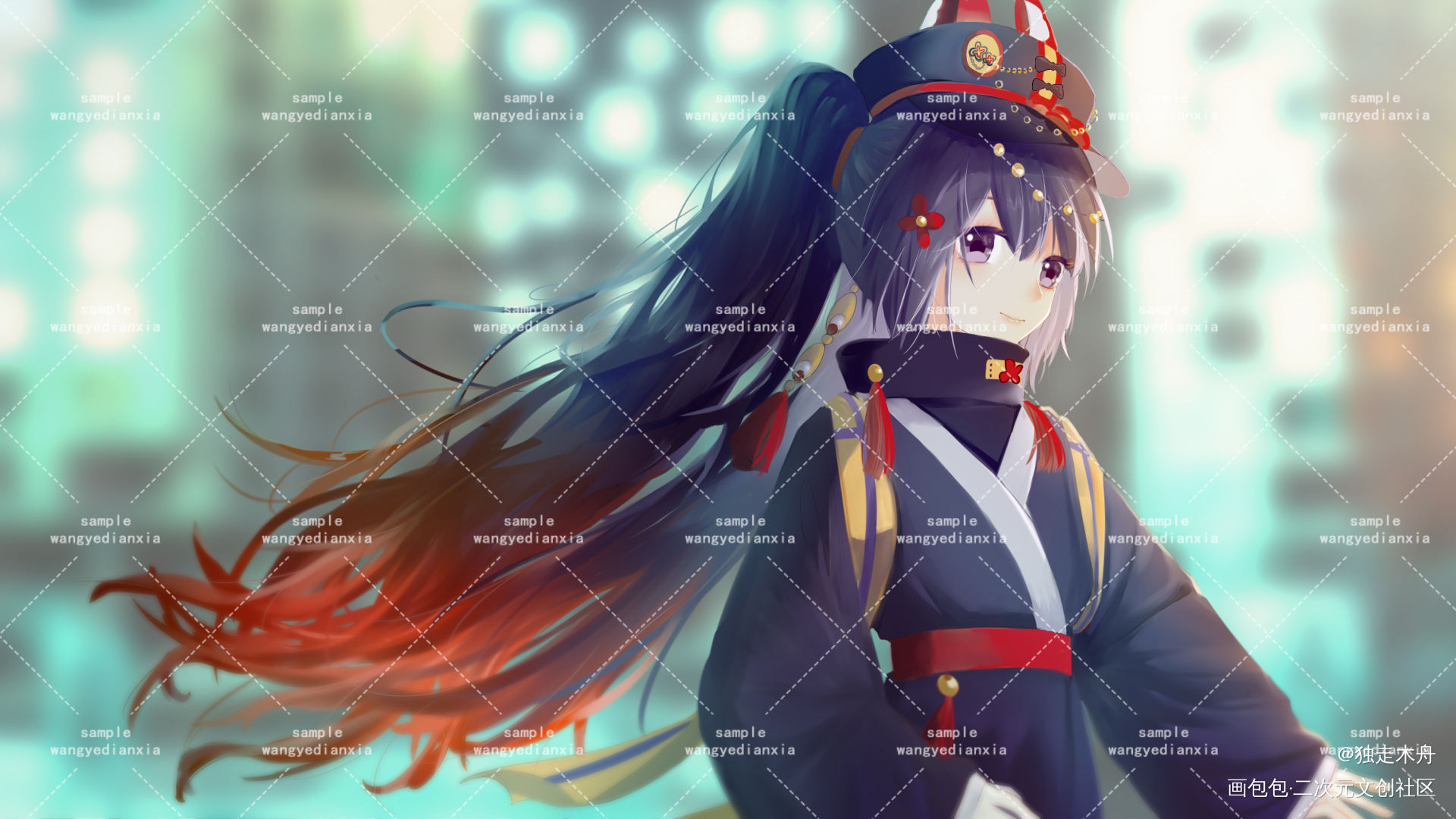 金主稿_平涂oc绘画作品