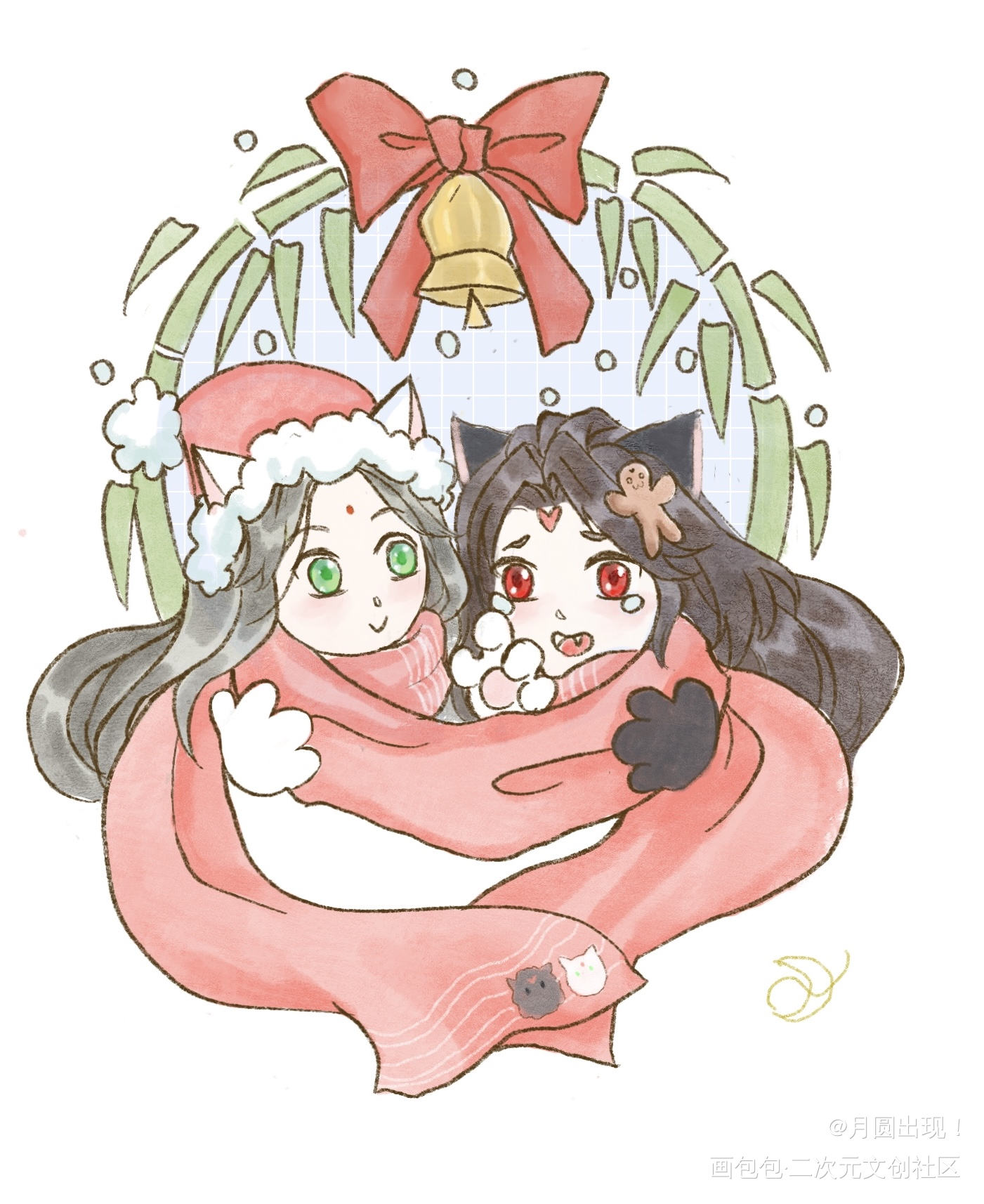 圣诞快乐_人渣反派自救系统冰秋绘画作品