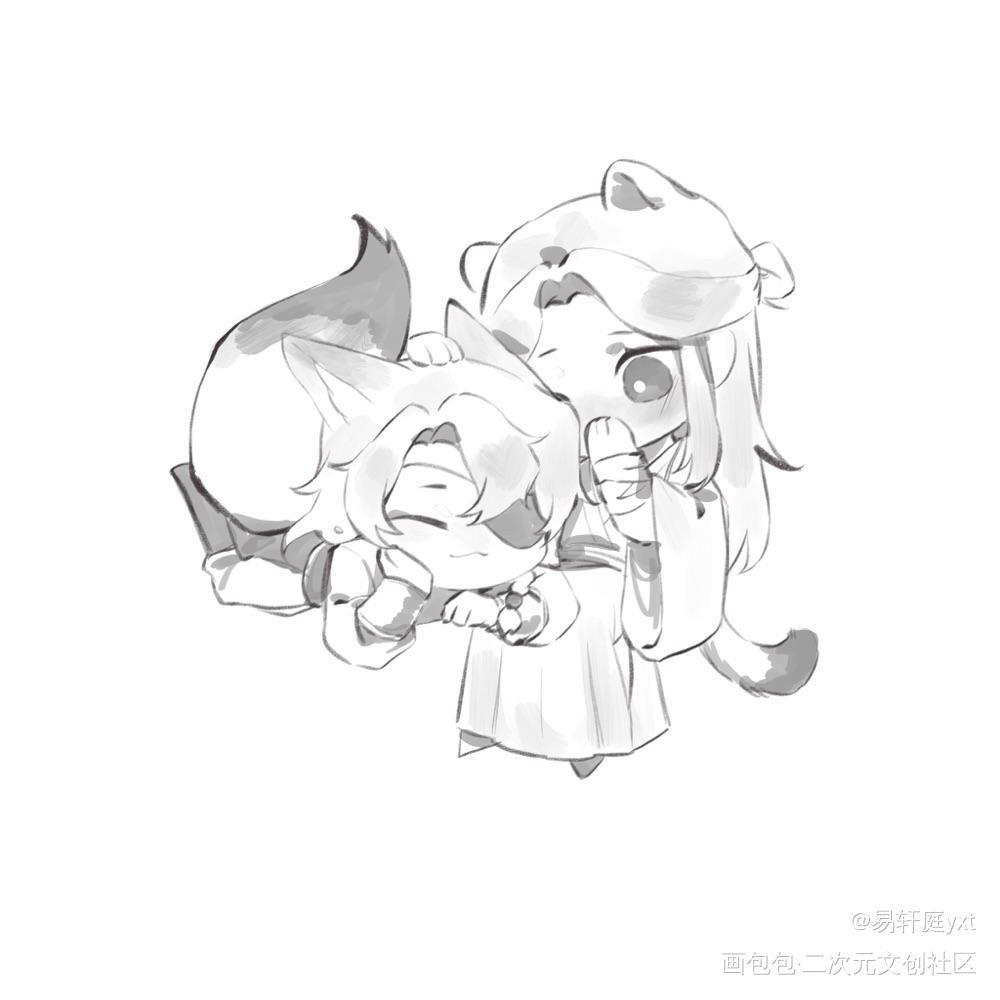 狐花鼬怜_天官赐福墨香铜臭绘画作品
