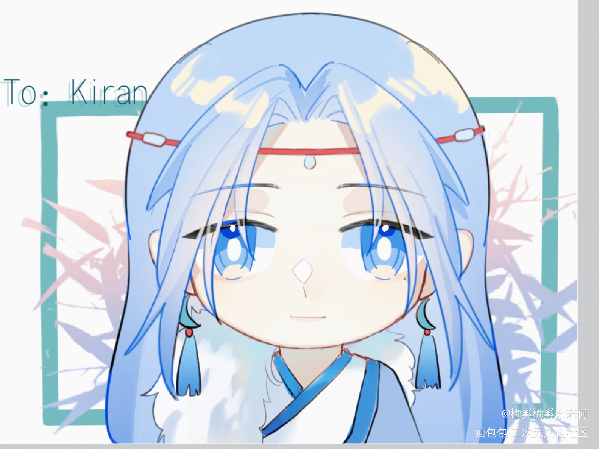 第一次玩不知道这里能不能接_平涂日系约稿绘画作品