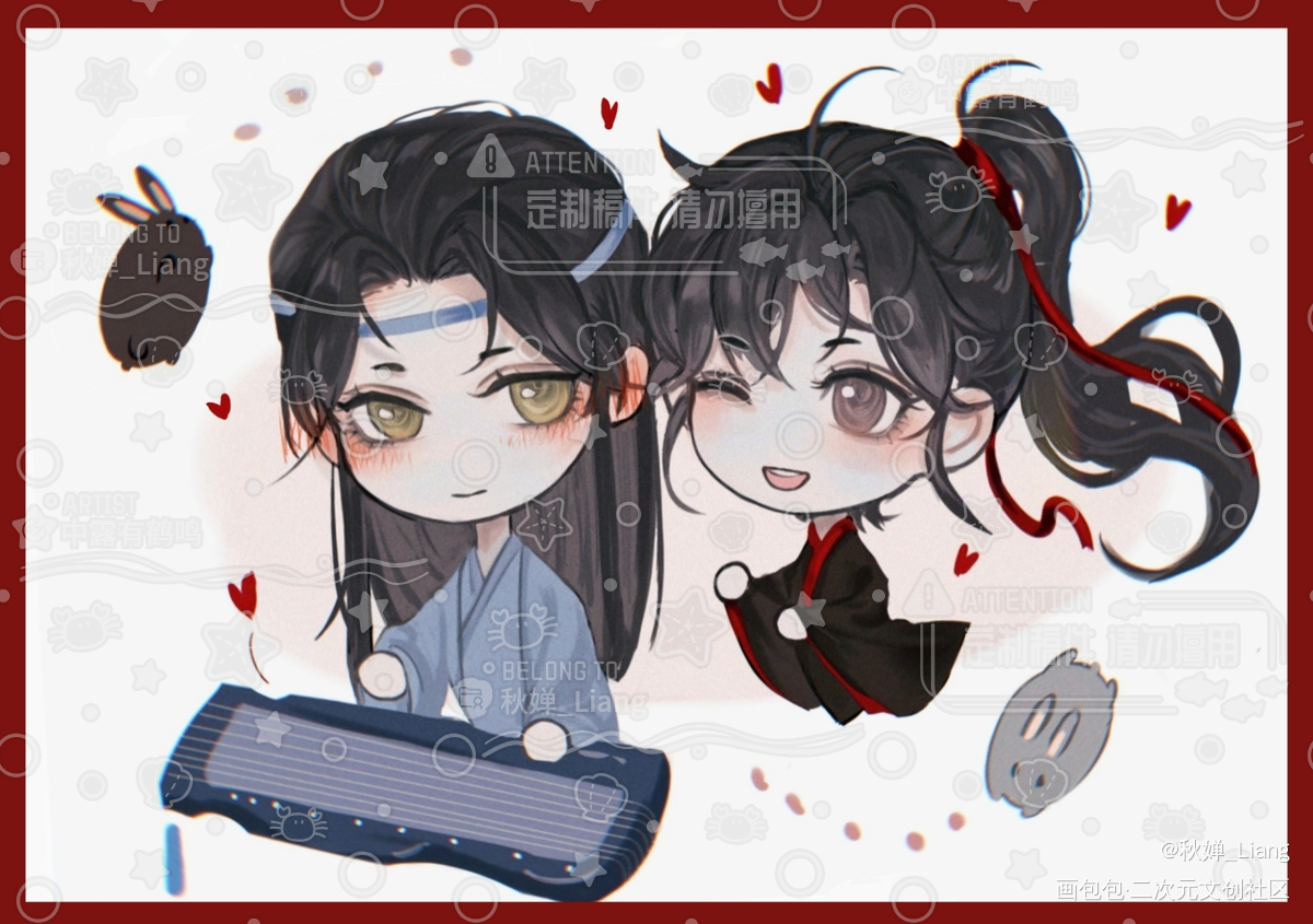蓝二哥哥_魔道祖师忘羡蓝忘机魏无羡绘画作品