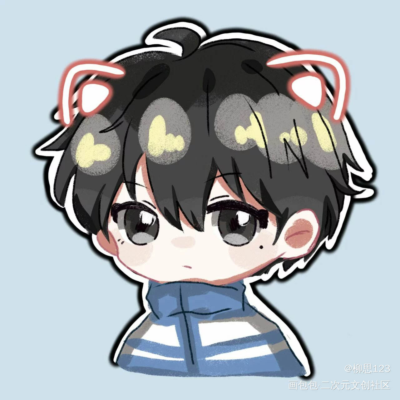 俞哥来了_伪装学渣绘画作品
