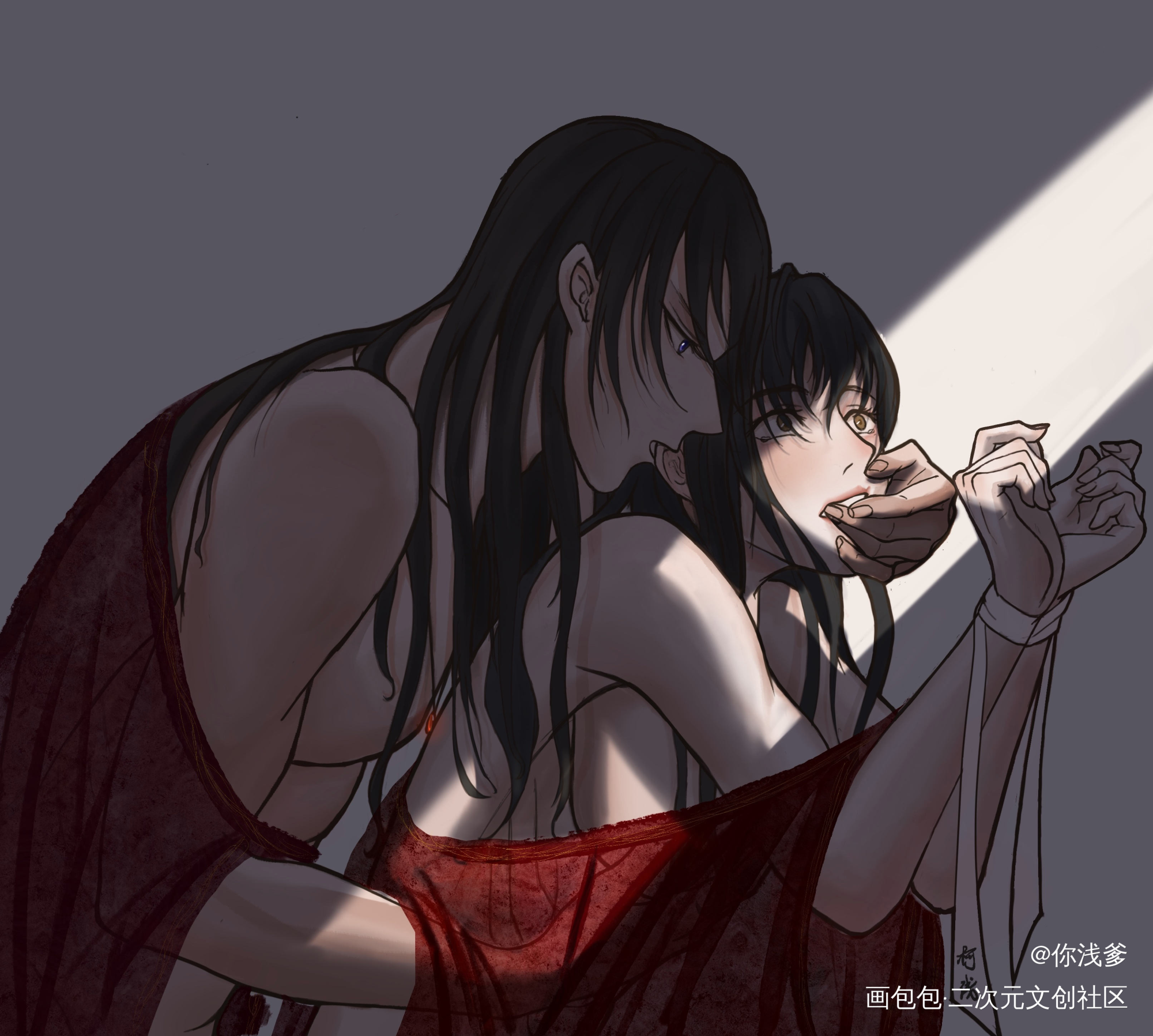 二哈和他的白猫师尊_二哈和他的白猫师尊燃晚墨燃楚晚宁绘画作品