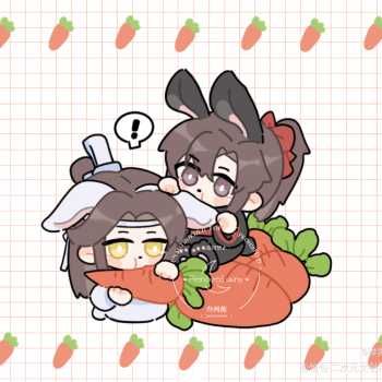 魔道祖师忘羡q版绘画作品