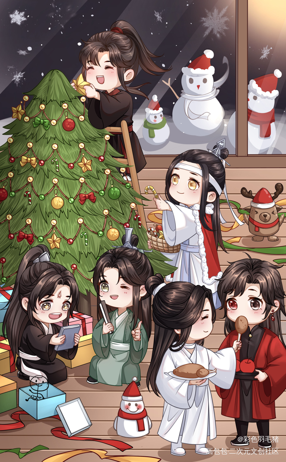 墨家三子聖誕全家福_人渣反派自救系統天官賜福魔道祖師冰秋花憐忘羨