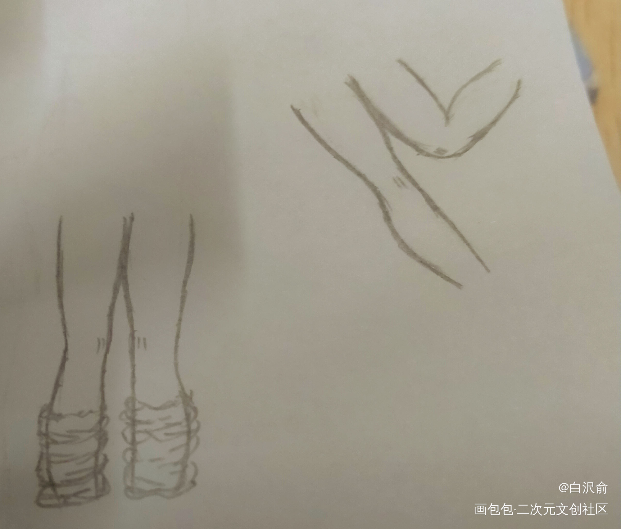 腿腿_手绘绘画作品