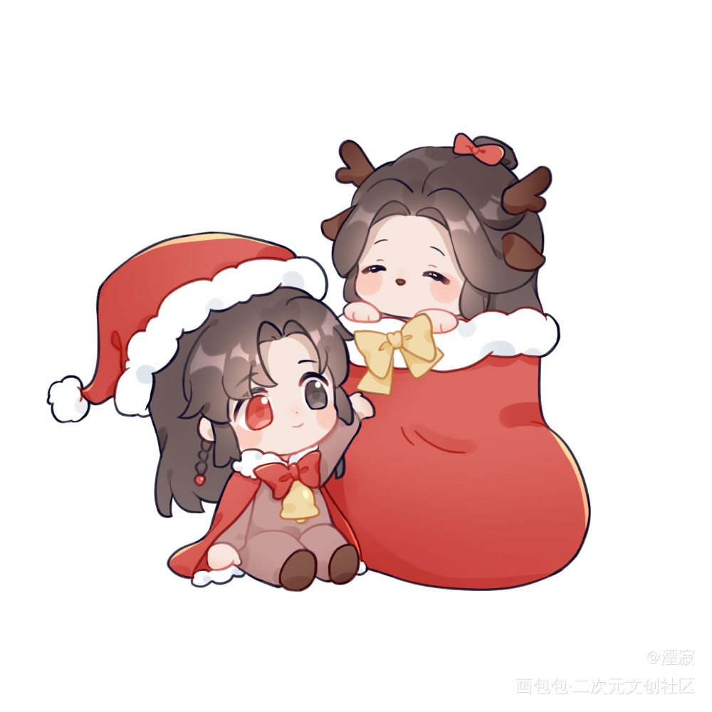 圣诞快乐！_天官赐福花怜Q版绘画作品