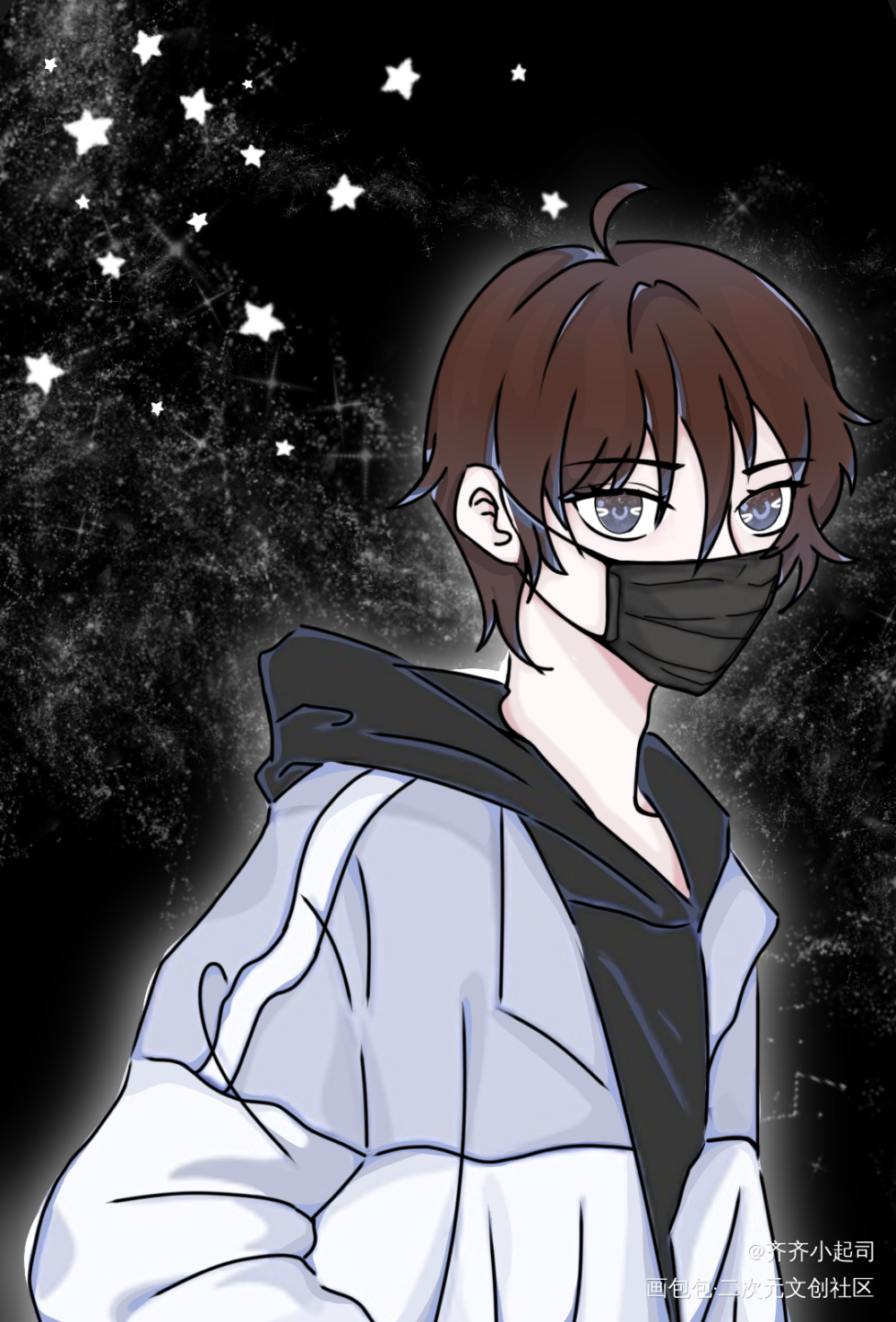 暴躁的小朋友(bushi)_伪装学渣朝俞平涂绘画作品