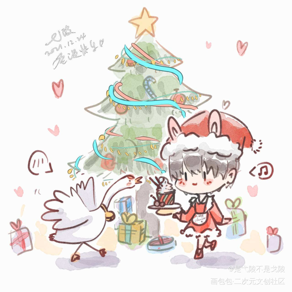 圣诞快乐_娘娘腔188男团群秀绘画作品