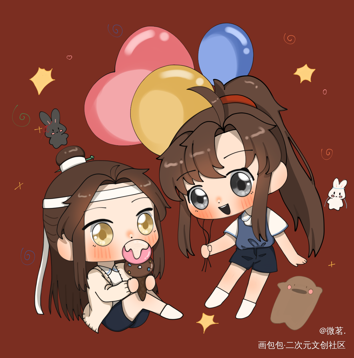 忘羡_魔道祖师忘羡绘画绘画作品