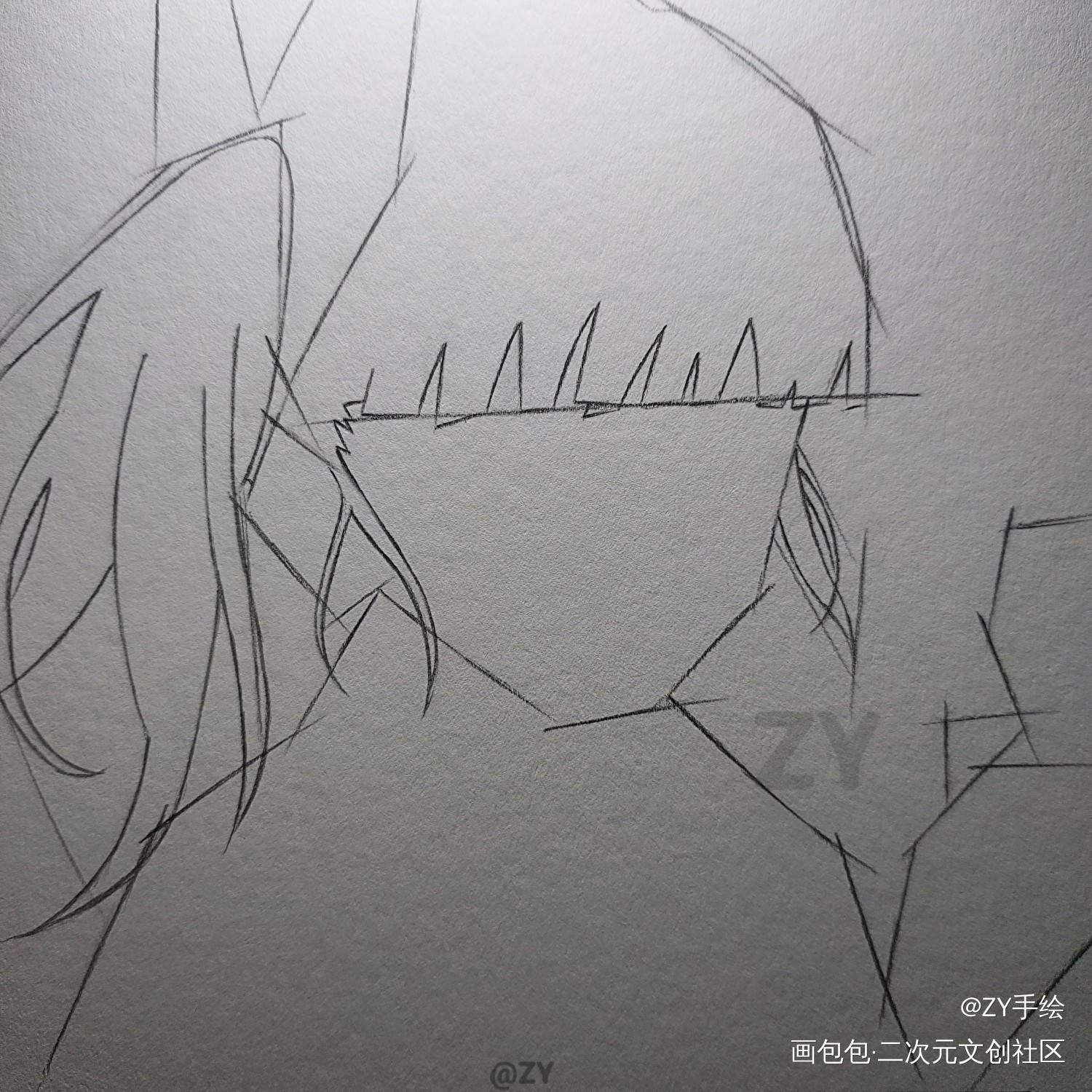栗花落香奈乎(临摹）_鬼灭之刃手绘临摹手绘动漫头像画画绘画作品
