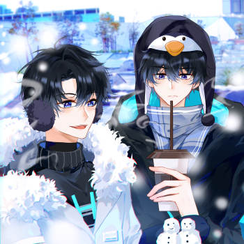 四周年24h活动图_伪装学渣朝俞谢俞贺朝平涂求点评我要上首推插画同人