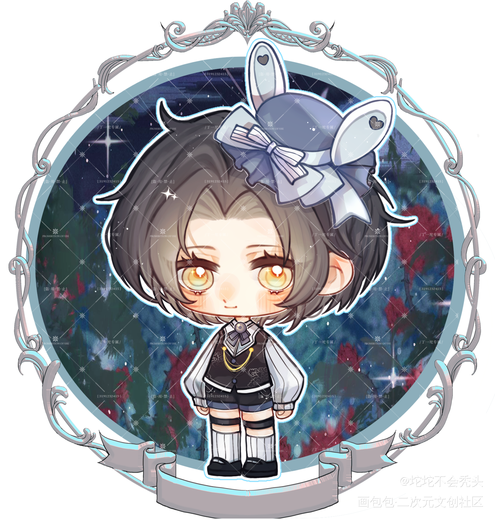 爱丽丝系列_魔道祖师蓝忘机绘画作品