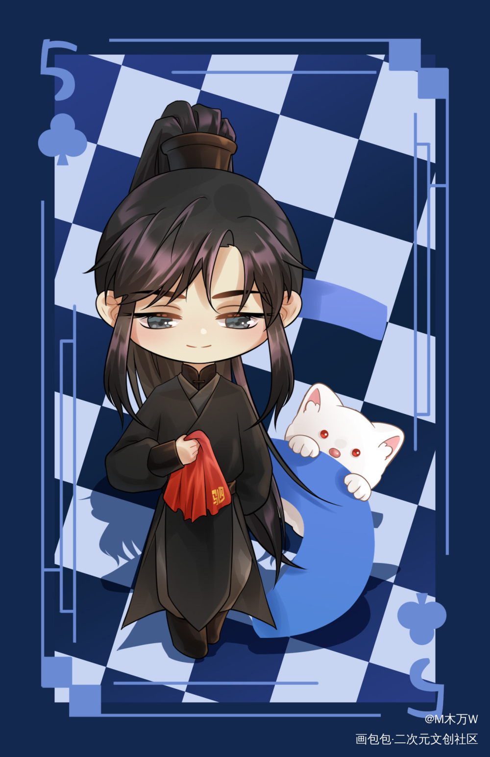 5/15_二哈和他的白猫师尊叶忘昔Q版绘画作品