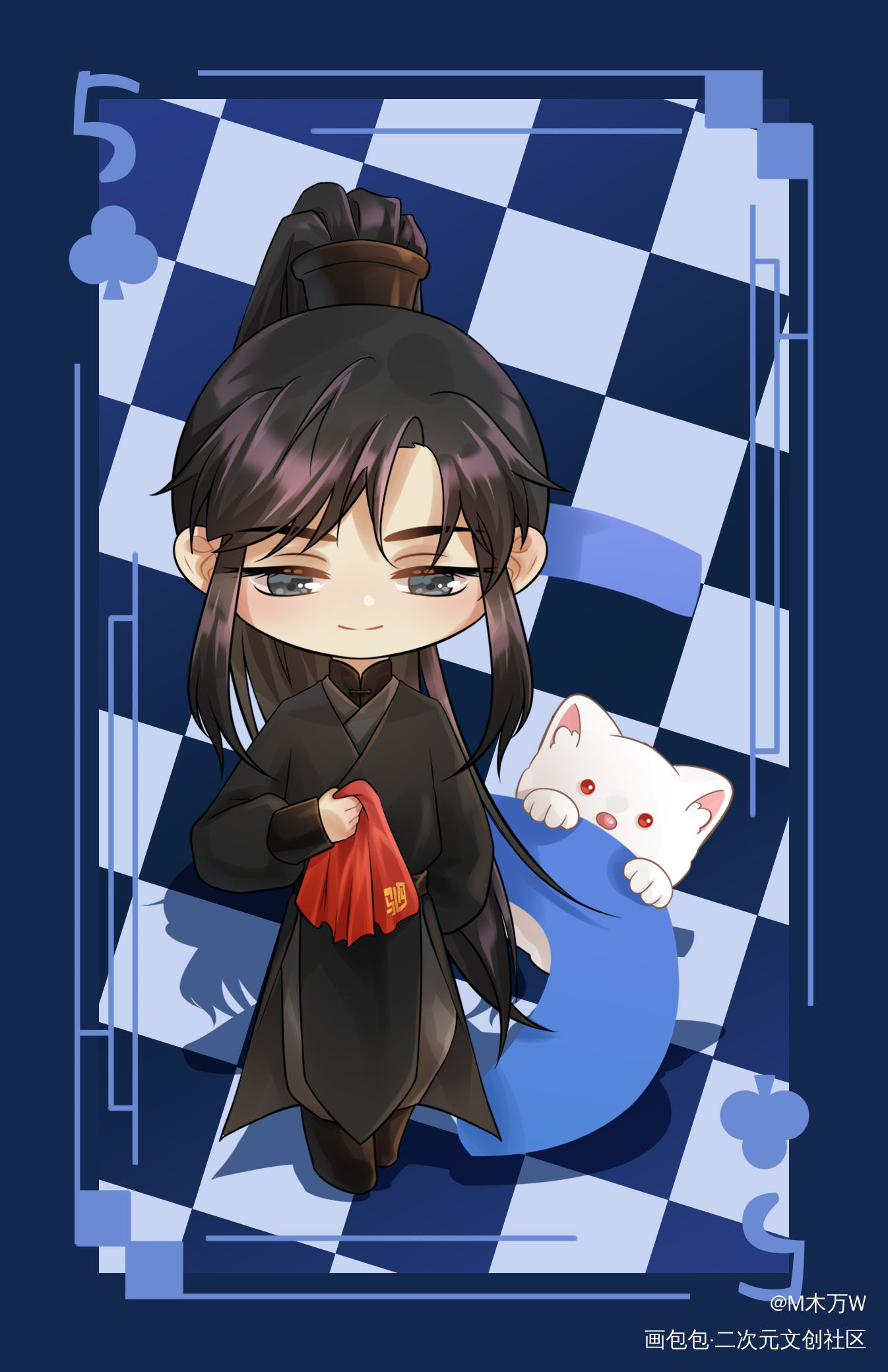 5/15_二哈和他的白猫师尊叶忘昔Q版绘画作品