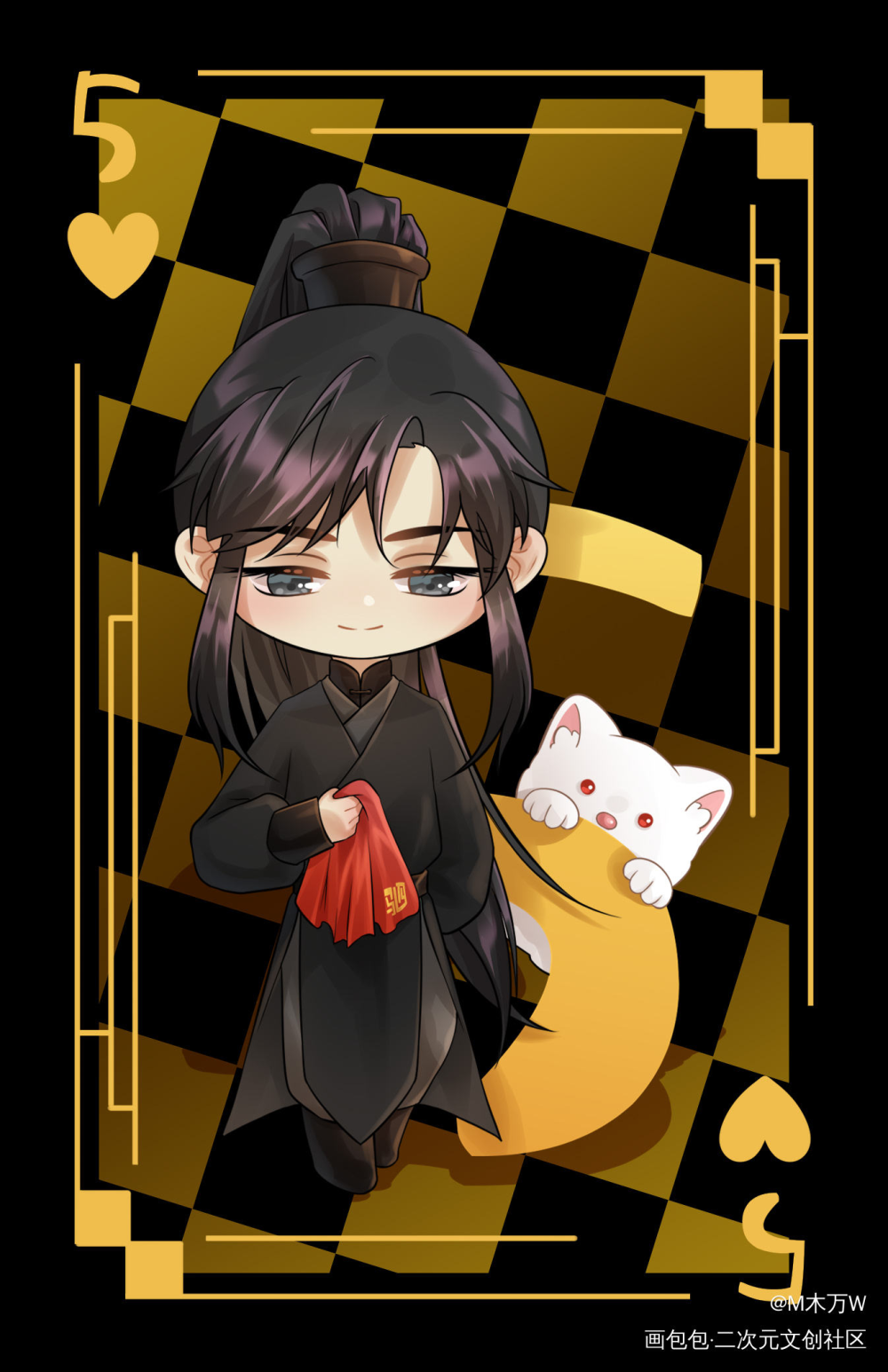 5/15_二哈和他的白猫师尊叶忘昔Q版绘画作品