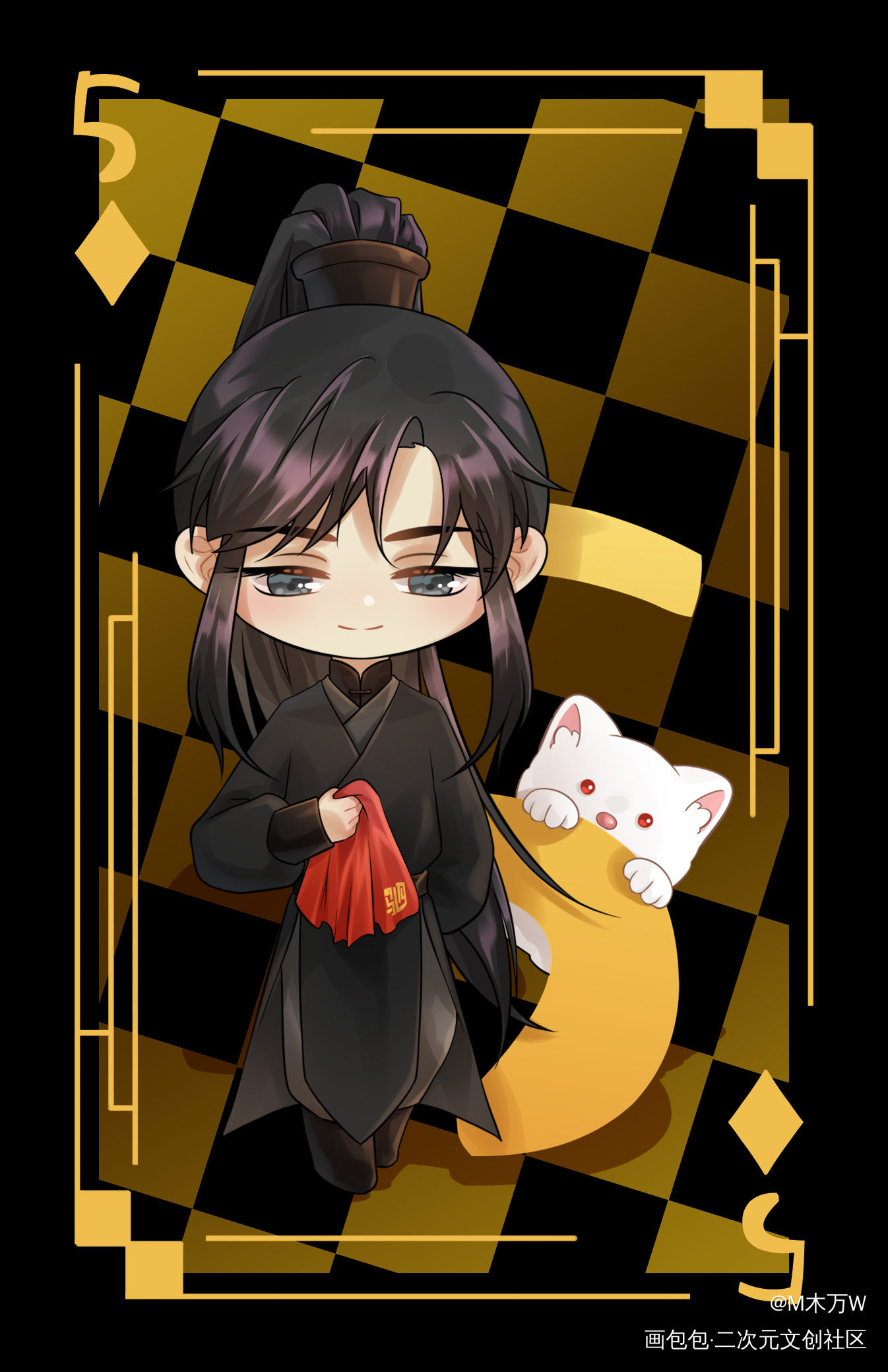 5/15_二哈和他的白猫师尊叶忘昔Q版绘画作品