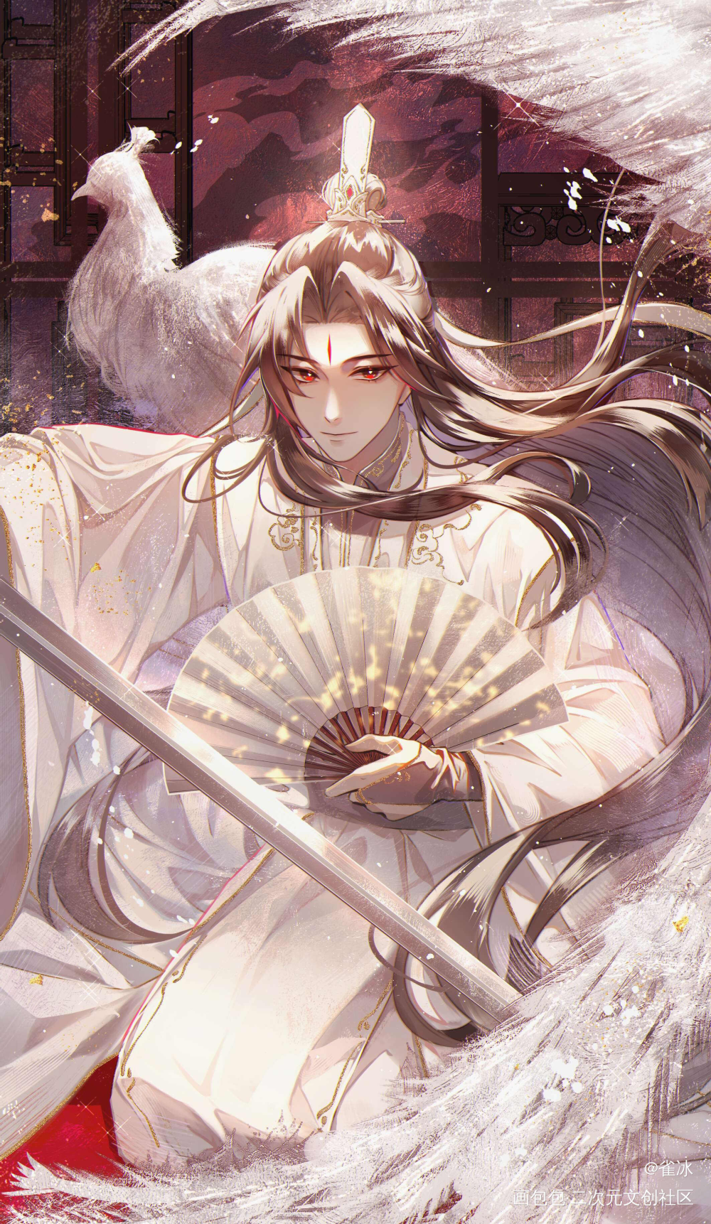 严孔雀_六爻严争鸣priest绘画作品