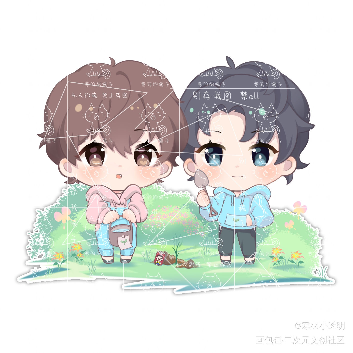 某某无料_某某添望Q版约稿绘画作品