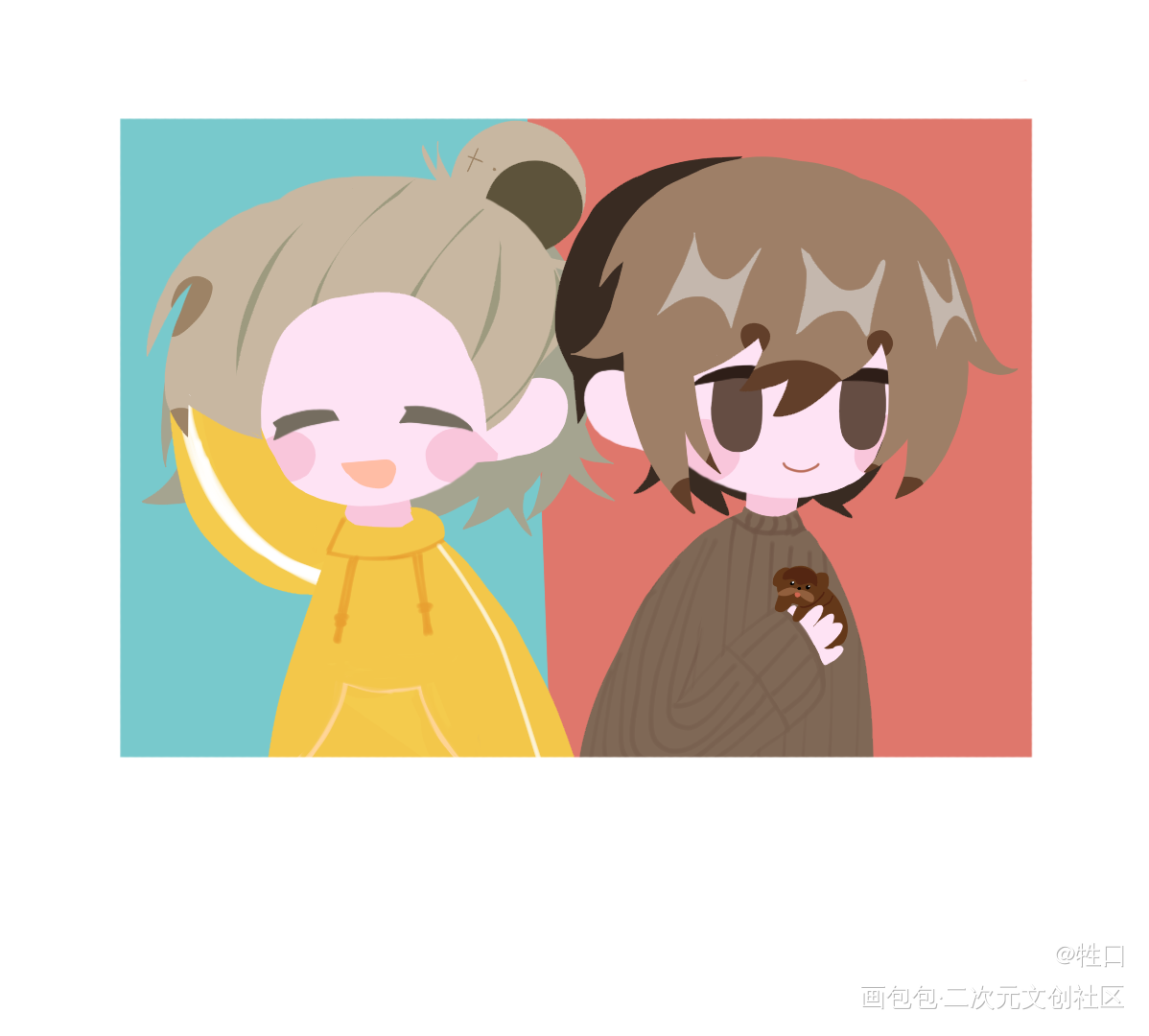 小辉哥和秀秀的合照～_娘娘腔附加遗产绘画作品