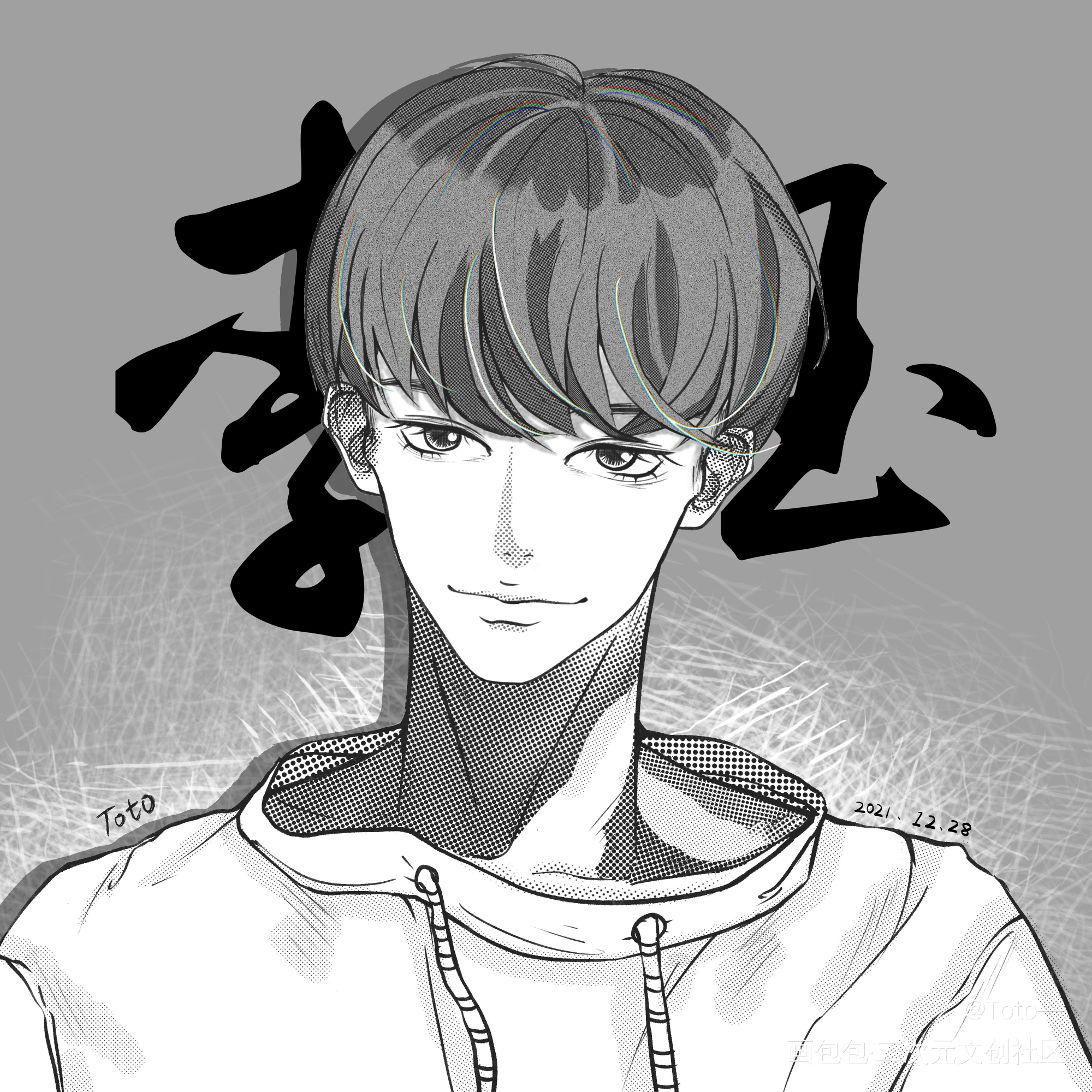 李玉_188男团李简李玉平涂日系绘画作品