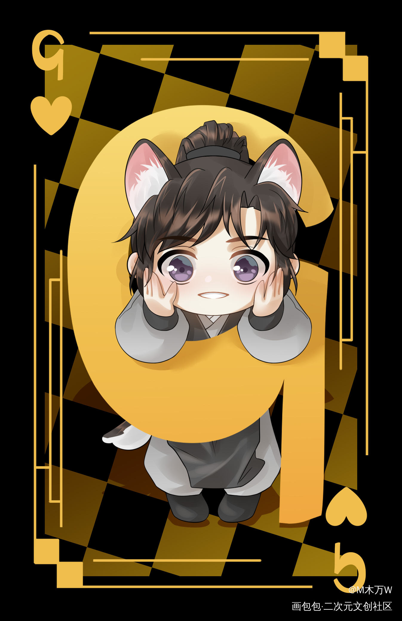 9/15_二哈和他的白猫师尊Q版绘画作品
