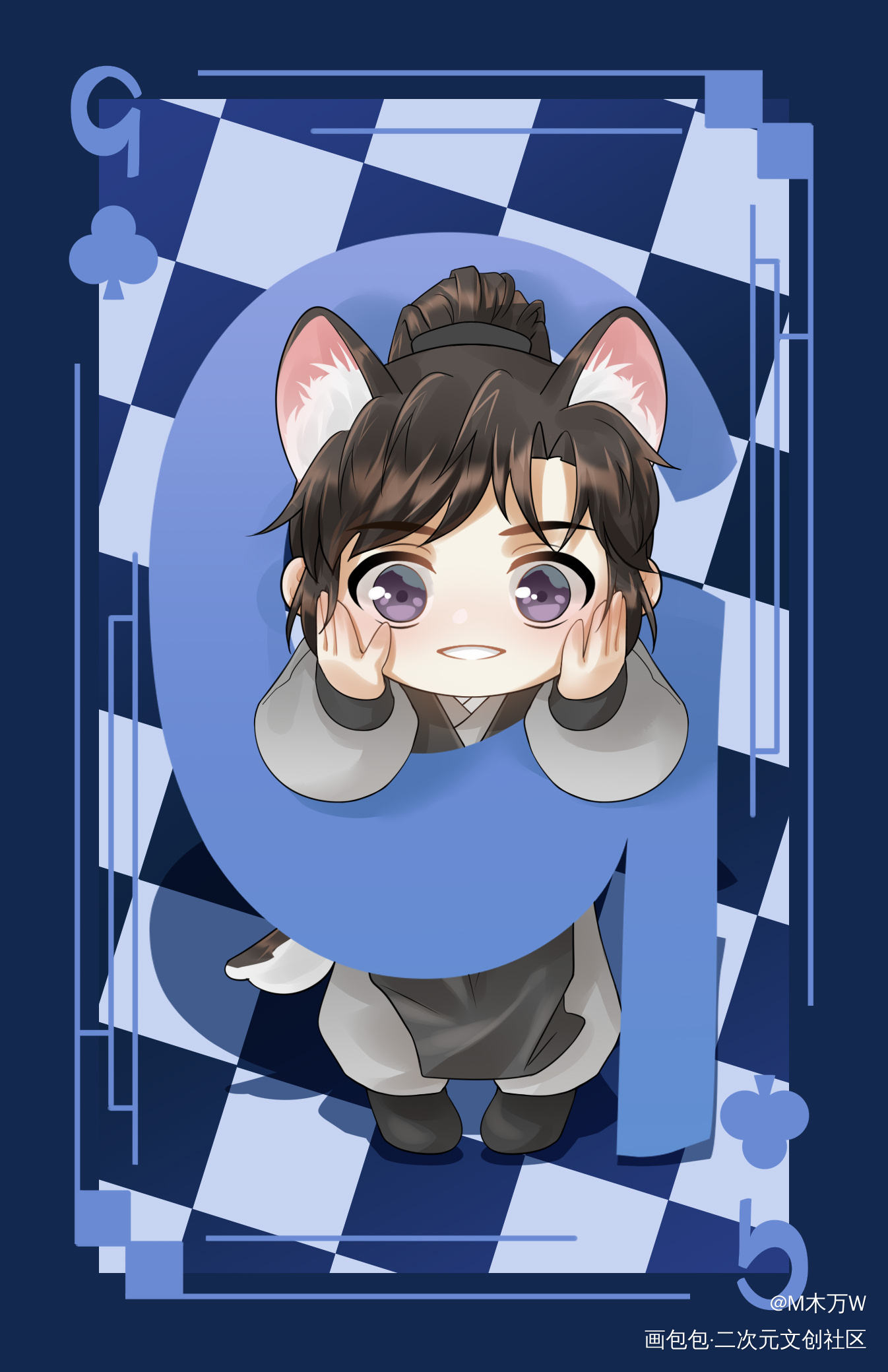 9/15_二哈和他的白猫师尊Q版绘画作品