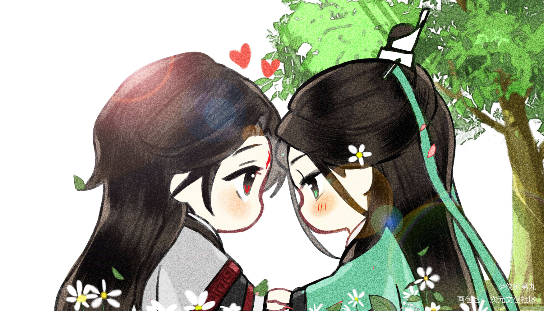 墨香铜臭冰秋忘羡花怜_人渣反派自救系统天官赐福魔道祖师忘羡墨香铜臭绘画作品