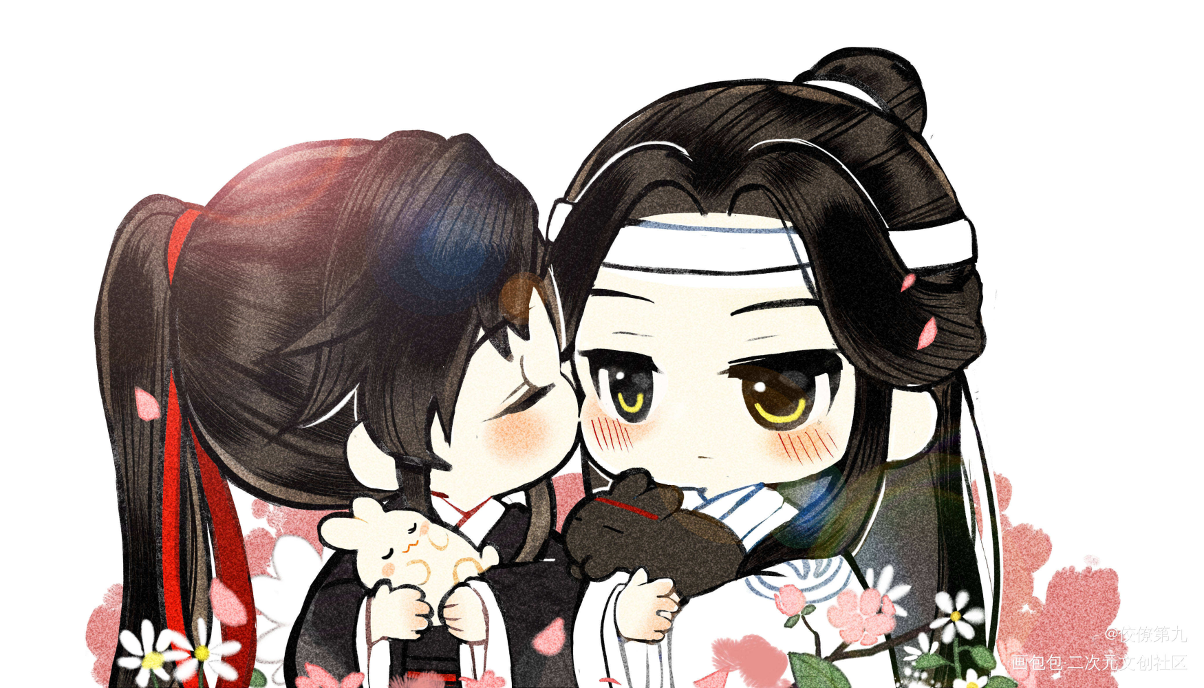 墨香铜臭冰秋忘羡花怜_人渣反派自救系统天官赐福魔道祖师忘羡墨香铜臭绘画作品