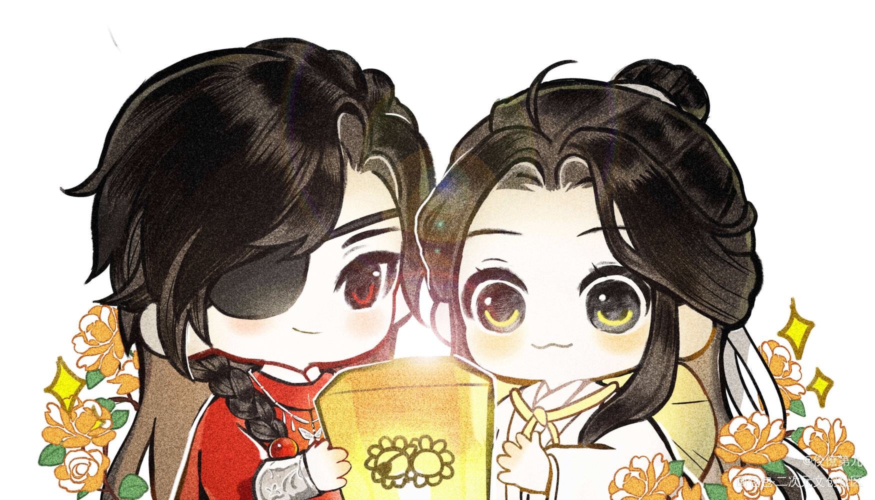 墨香铜臭冰秋忘羡花怜_人渣反派自救系统天官赐福魔道祖师忘羡墨香铜臭绘画作品
