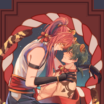 虎年快乐_无限滑板乔樱绘画作品