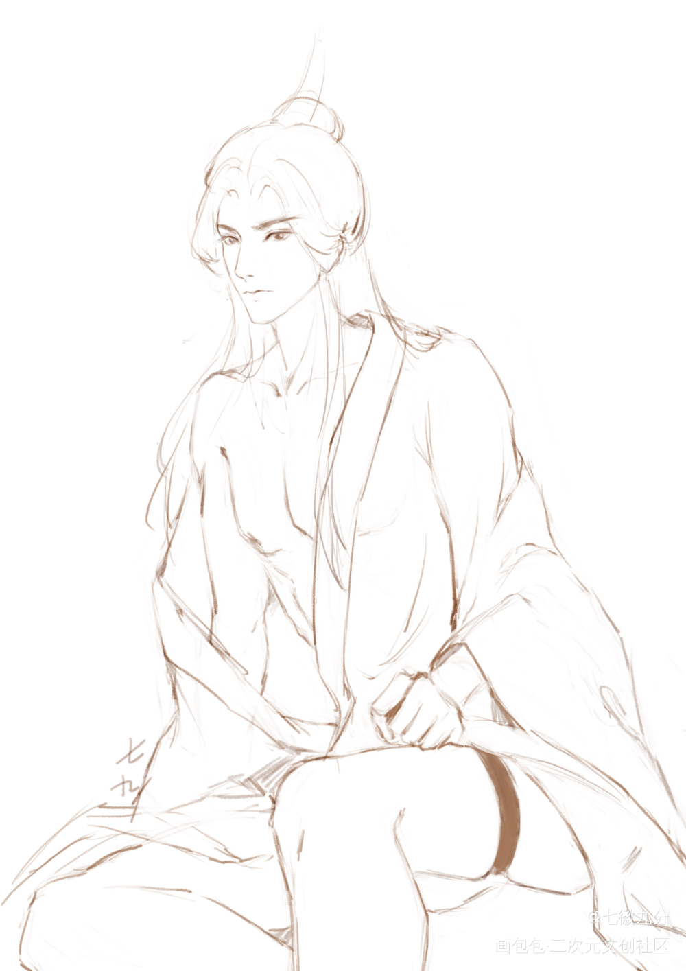 摸了_二哈和他的白猫师尊燃晚绘画作品