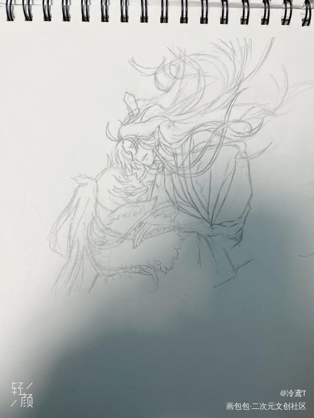 _二哈和他的白猫师尊燃晚手绘绘画作品