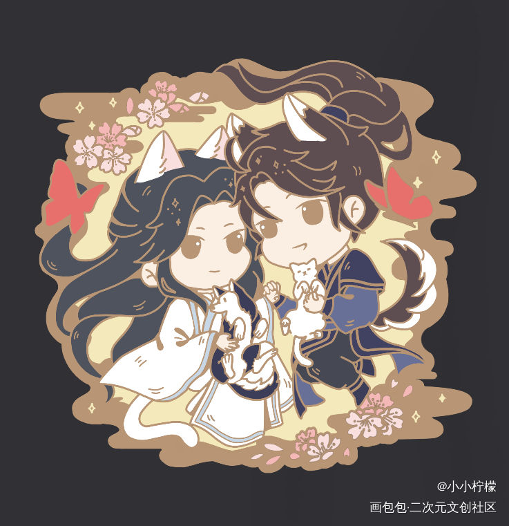 燃晚2_二哈和他的白猫师尊燃晚绘画作品