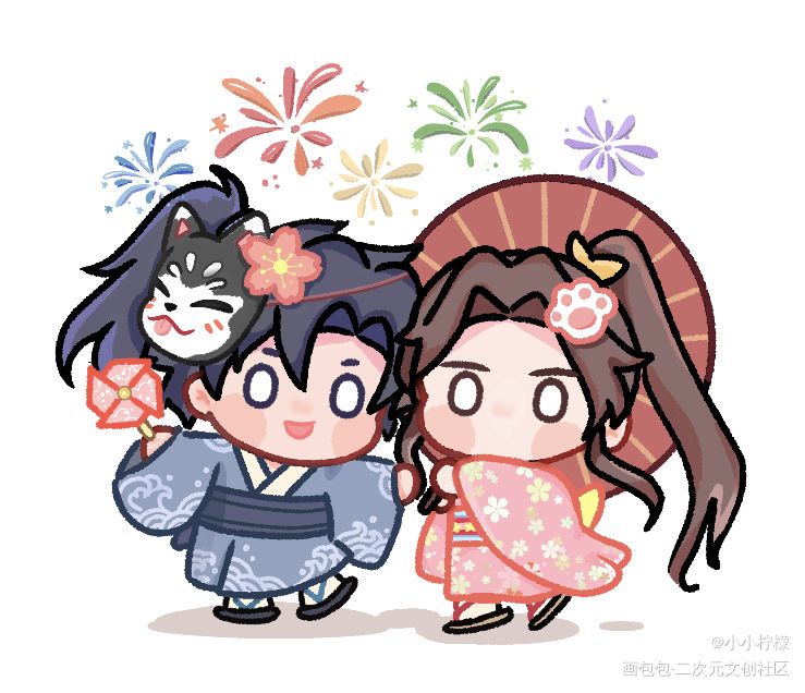 二哈师尊_二哈和他的白猫师尊绘画作品